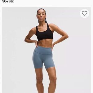 Lululemon Wunder Train 6” Oasis Blue Bike Shorts (Size 4)